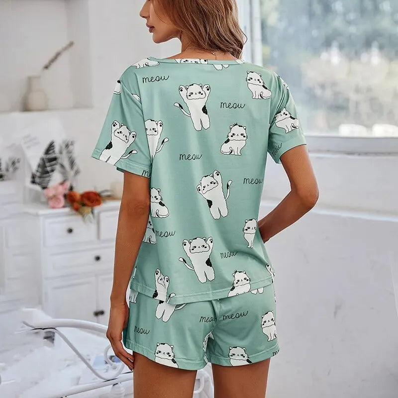 Pijama com Máscara - Meow